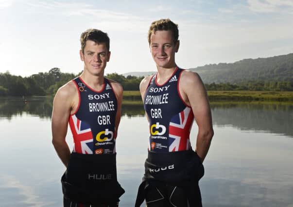 A day in the life of the Brownlee brothers. Jonny, left, and Alistair at Otley Sailing Club. Picture: Bruce Rollinson
