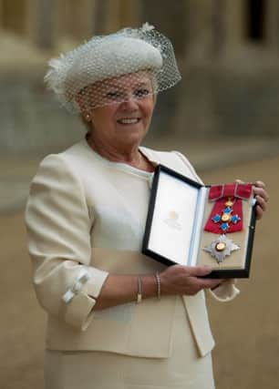 Former National Lottery boss Dame Dianne Thompson who was made a Dame Commander by the Princess Royal, in recognition of her successful 14-year period as chief executive of Camelot at an investiture ceremony at Windsor Castle.