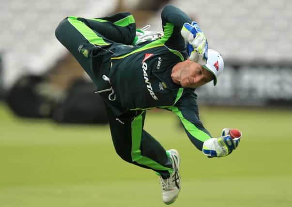 Peter Nevill during a nets session ahead of the Second Investec Ashes Test at Lord's, London.