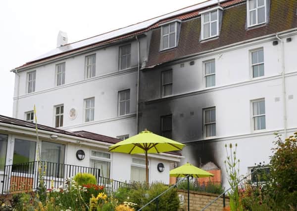 Fire damage at St Michael's Hospice in St Leonards, East Sussex. Picture: Gareth Fuller/PA Wire