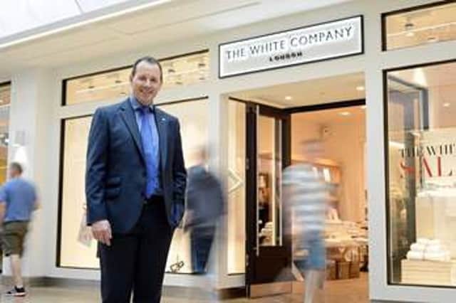 Meadowhall Shopping Centre director Darren Pearce, outside The White Company, one of the centre's latest additions.