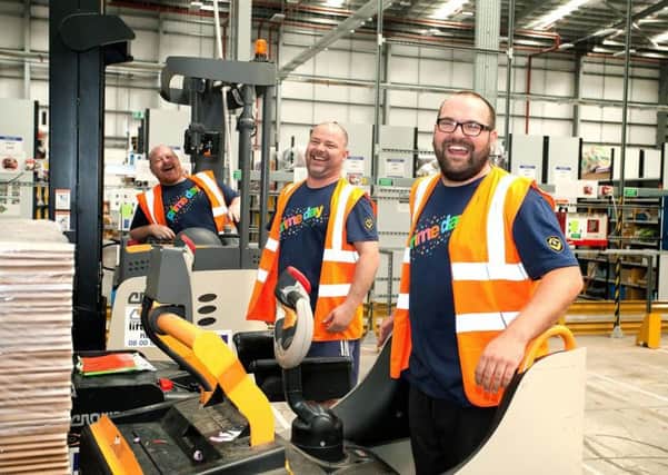 Staff at Amazon's Doncaster centre