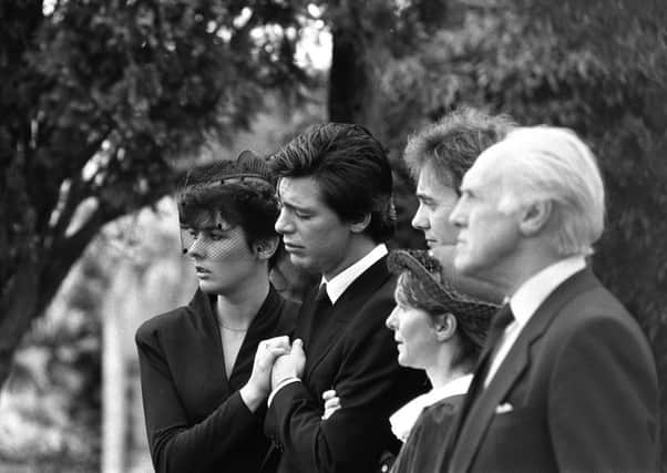 Jeremy Bamber and then girlfriend Julie Mugford at the funeral of his parents, sister and her twin sons in 1985. Photo: PA