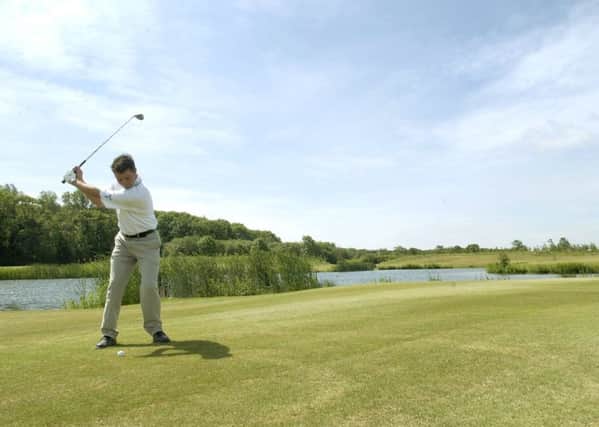 A golfer at Flaxby Park Golf and Country Club.
