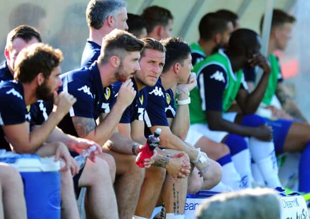 Leeds 
United's Billy Sharp sits it out on the bench in this week's friendly against Eintracht Frankfurt in Austria. 
Picture: Jonathan Gawthorpe.