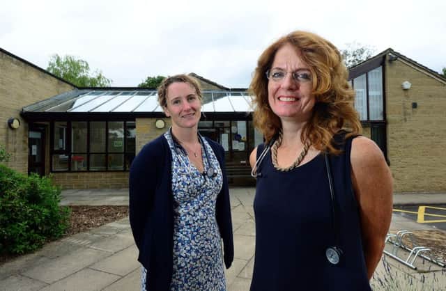 Dr Louise Jordan (front, right) and Dr Abi Waterfall at Baslow Health Centre, in North Derbyshire. They are involved in The Real Peak Practice - a two part BBC documentary on BBC1, starting tonight. (Picture Scott Merrylees)