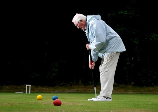 Will Drake, 92, the oldest male member at the Ben Rhydding Croquet Club