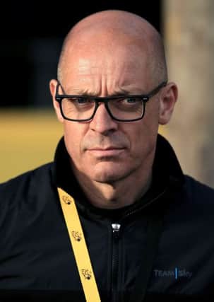 Team Sky manager Sir Dave Brailsford during Stage Twenty One of the 2015 Tour de France