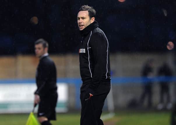 Guiseley's manager Mark Bower