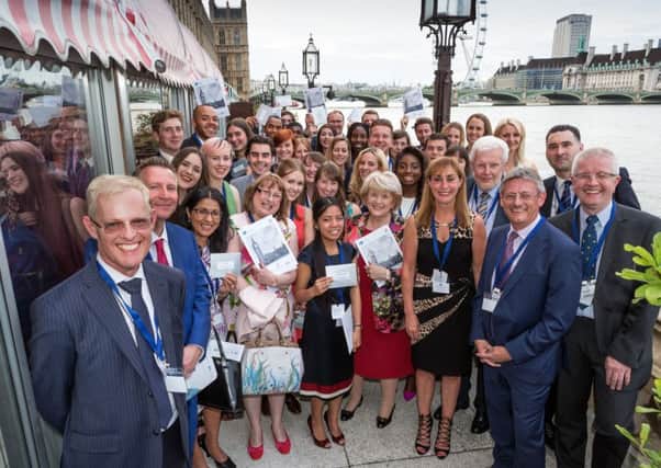 Winners: Print Futures Awards winners with the judges at the House of Lords.