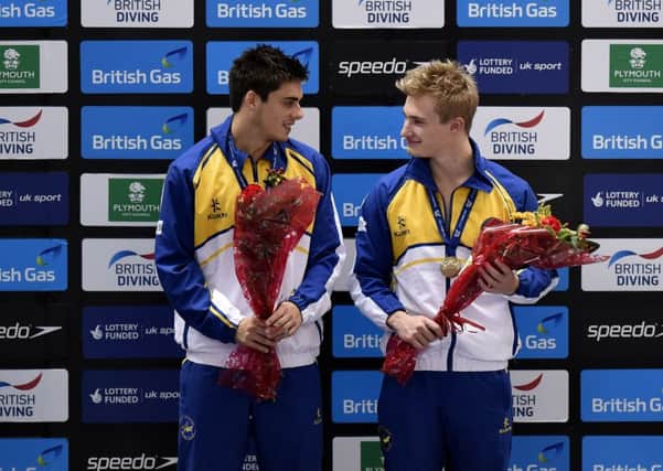 City of Leeds Diving Club's Chris Mears, left, and Jack Laugher