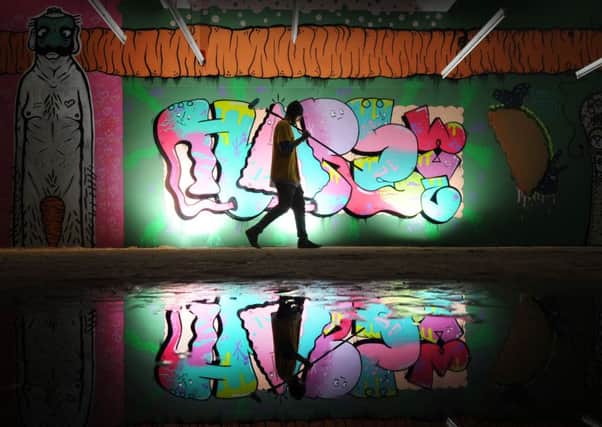 Graffiti artists from across the country have transformed a former weaving shed at Sunny Bank Mills, Farsley.
Artwork by 'Harry' is pictured. Photograph by Simon Hulme