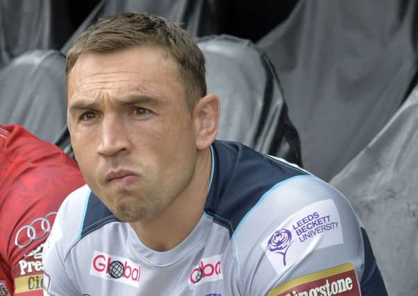 Leeds Rhinos' Kevin Sinfield xpects a mighty challenge from St Helens in tonights televised encounter (Picture: Owen Humphreys/PA Wire).