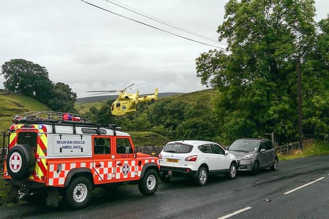 The scene at Dibbles Bridge after the accident. Picture: Upper Wharfedale Fell Rescue Association