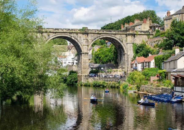 Weather picture shows the historic market town of Knaresborough as warm temperatures carry into August.