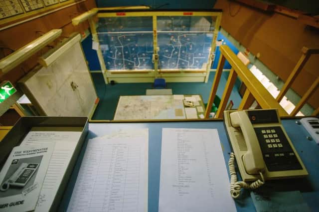 The focus of the Cold War Bunker is the Operations Room, an atmospheric place ringed by a high gallery. After the Cuban Missile Crisis, it hosted regular rehearsals of nuclear attacks