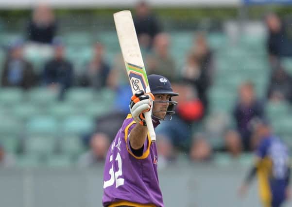 After struggling to make any notable scores for Yorkshire, Australian Glenn Maxwell is in rich form in the Royal London Cup and will look to continue that today against Somerset (Picture: Anna Gowthorpe).