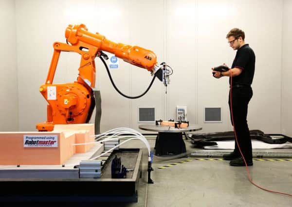 Robots in use at the University of Sheffield Advanced Manufacturing Research Centre (AMRC)