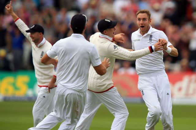 England's Stuart Broad celebrates the wicket of Australia's Adam Voges  during day one of the Fourth Investec Ashes Test at Trent Bridge, Nottingham. (Picture: Mike Egerton/PA Wire)