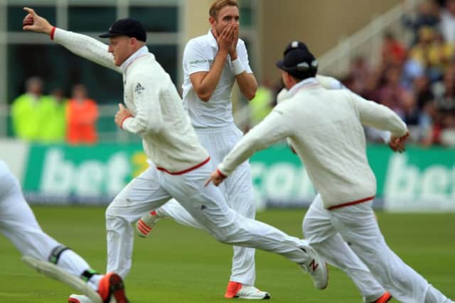 England's Stuart Broad celebrates the wicket of Australia's Adam Voges  during day one of the Fourth Investec Ashes Test at Trent Bridge, Nottingham. (Picture: Mike Egerton/PA Wire)