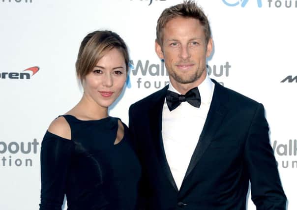 Jenson Button and his wife Jessica.