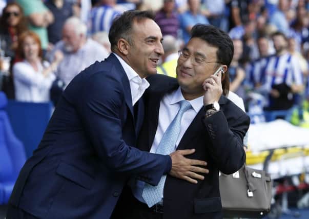 Happy start for Owls head coach Carlos Carvalhal and owner Dejhon Chansiri