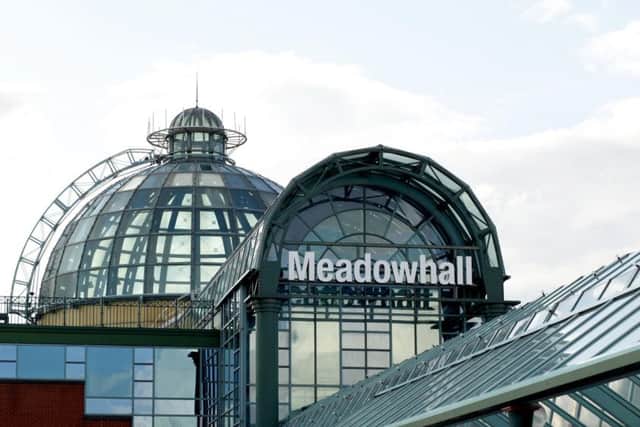 Meadowhall Shopping Centre, Sheffield, under construction in 1990