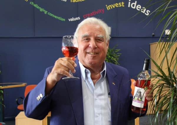 Hugh Facey, the man behind the vineyard, raises his glass to the
award-winning wine.