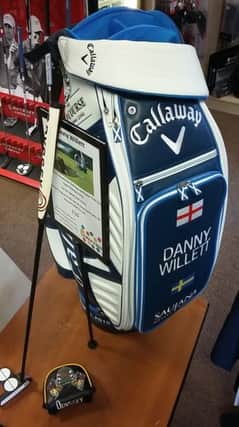 Danny Willett's bag and putter, which he used in the Open Championship, is being raffled for Children in Need.