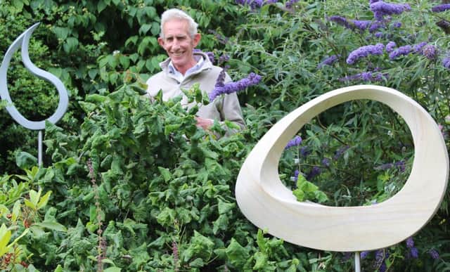 Jim Milner, who lives in Thurlstone, has installed more than 20 pieces of his large works in the landscaped garden of his 19th century cottage.