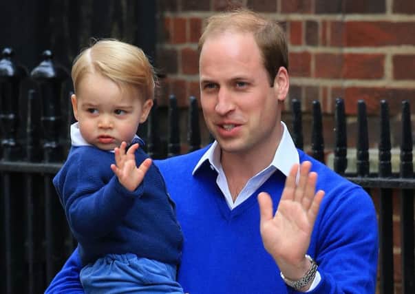 Duke of Cambridge with his son Prince George. The name of George was the seventh most popular in England and Wales last year. (Picture: Gareth Fuller/PA Wire)