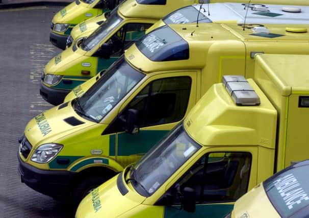 Ambulances parked at Leeds General Infirmarys Jubilee wing.