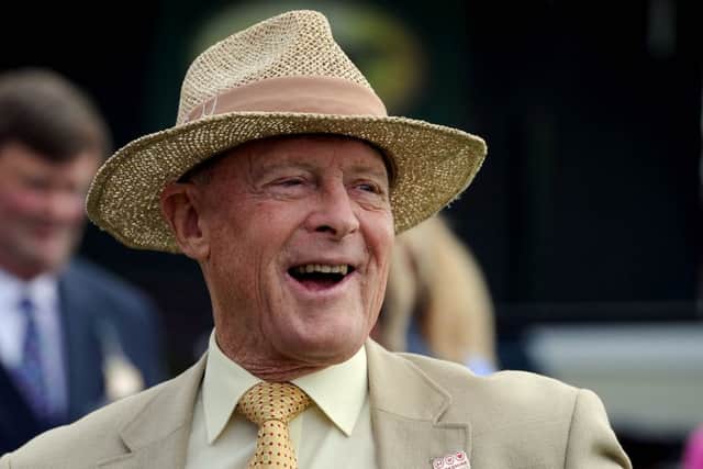 Date:19th August 2015. Picture James Hardisty (JH1009/94i)
Welcome to Yorkshire York Races Ebor Festival 2015. Pictured Sir Geoffrey Boycott, in the parade ring.