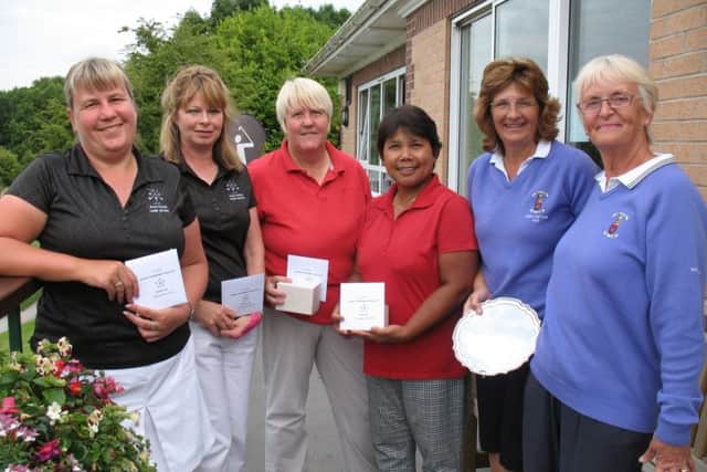 Some of the prize winners at Yorkshire Ladies County Golf Associations Foursomes Finals at Tankersley Park.