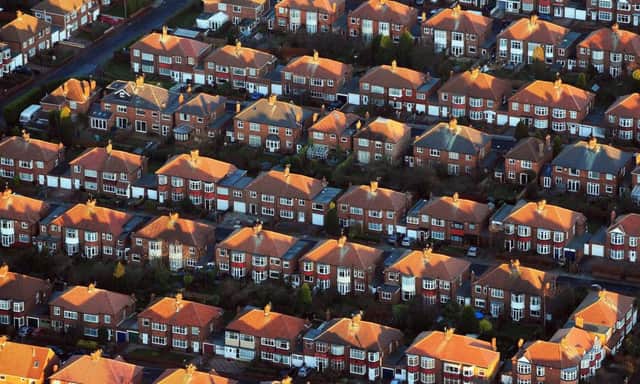 An aerial view of houses in Newcastle Photo: Owen Humphreys/PA Wire