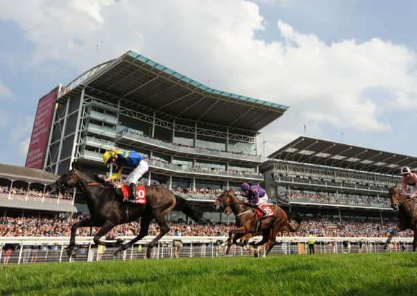 Litigant, ridden by Oisin Murphy, wins the Betfred Ebor during day four of the Welcome to Yorkshire Ebor Festival at York (Picture: Anna Gowthorpe/PA Wire).