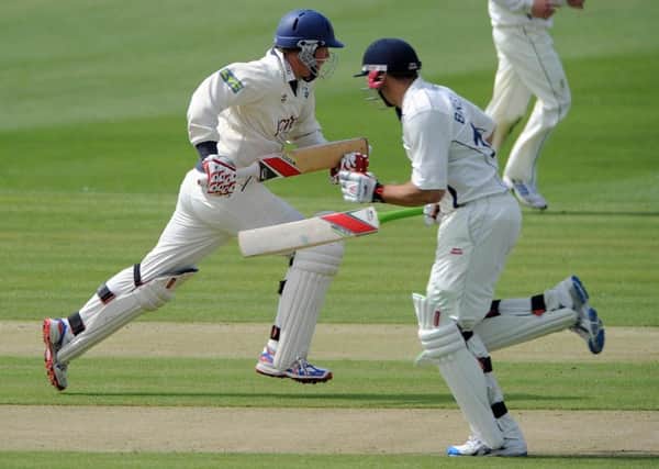 Gary Ballance, top, and Tim Bresnan added 197 in 53 overs against Sussex  the fourth-highest seventh-wicket stand in Yorkshires history  but a soporific pitch and bad weather have combined to make it highly unlikely the game will finish in anything but a draw (Picture: Dave Williams).
