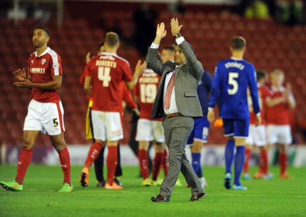 Lee Johnson acknowledges the fans after losing 5-3 after extra time. PIC: Tony Johnson