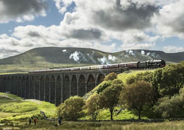 ©Andrew McCaren/AM images
26/08/2015, Ribblehead, UK. Picture shows the Fellsman steam train 46115 making it's final crossing for the season of the Ribblehead Viaduct in the Yorkshire Dales. Photo credit: Andrew Mccaren/AM images