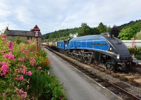 LNER Class A4 Sir Nigel Gresley arrives into Levisham Station on the North Yorkshire Moors Railway. PIC: Anna Gowthorpe