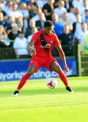 ON THE MARK: Striker Vadaine Oliver opened his York City account following his summer move from Crewe. Picture: Tony Johnson.