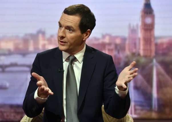 Chancellor George Osborne appearing on BBC1's The Andrew Marr Show.  Picture: Jeff Overs/BBC/PA Wire.