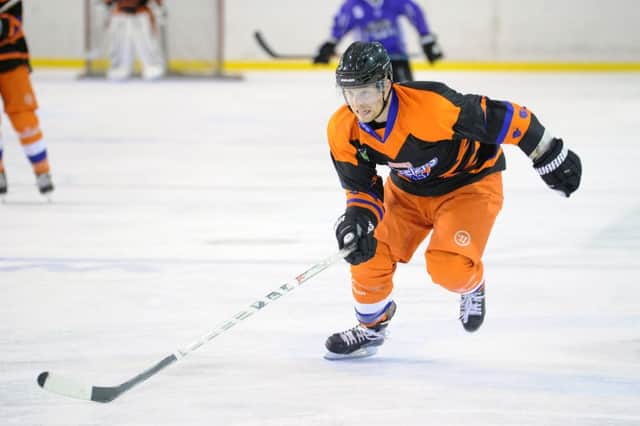 Mike Duco scored twice for Sheffield Steelers in a 5-3 Challenge Cup defeat at Cardiff Devils. Picture: Dean Woolley.