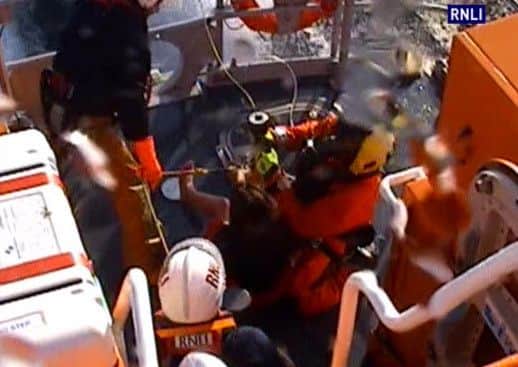 RNLI footage of the rescue