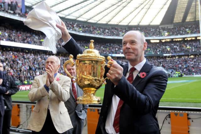 Sir Clive Woodward with the World Cup.