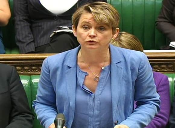 Yvette Cooper speaking in the Commons today