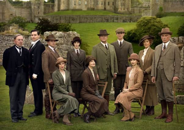 The Downton Abbey cast at Alnwick Castle