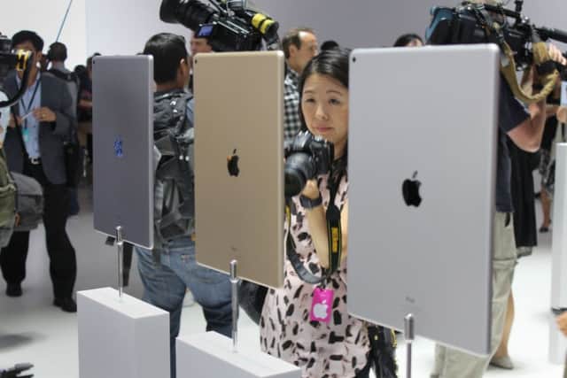 The new Apple iPad Pro which has been unveiled at a live show in San Francisco.