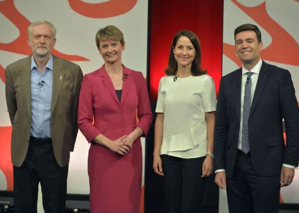Jeremy Corbyn, Yvette Cooper, Liz Kendall and Andy Burnham.