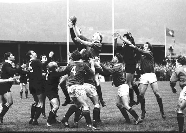 RICH PAST: Action from Otley's Cross Green ground back in November 1979, when New Zealand were brought to their knees by the Northern Division, who won 21-9, the All Blacks only defeat on that tour.